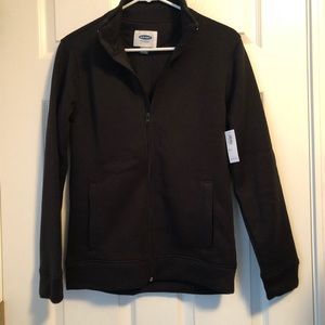 NWT Old Navy Black Zipper Fleece/Sweater Jacket